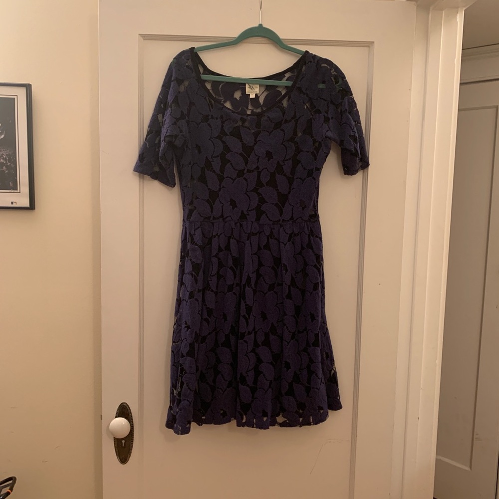 Anthropologie Weston Wear dress navy blue large